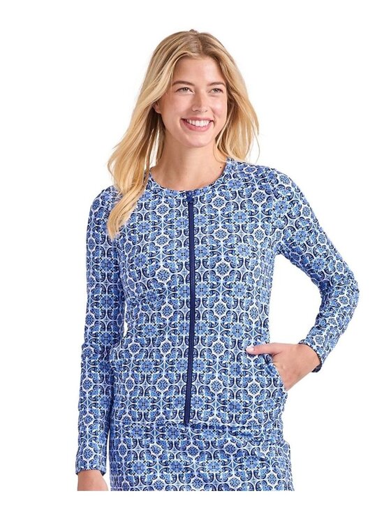 Tommy Bahama Other - Tommy Bahama Women's Full-Zip Long-Sleeve Rashguard, Palace blue, Sz. L